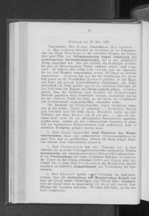 Sitzung am 19. Mai 1896.
