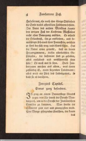 Zweytes Capitel. Etwas ganz besonders.