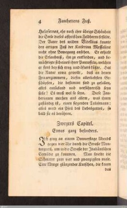 Zweytes Capitel. Etwas ganz besonders.
