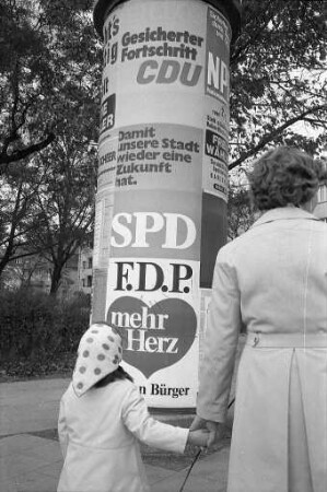 Wahlwerbung für die Kommunalwahl am 24. Oktober 1971