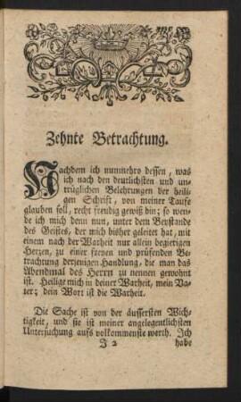 Zehnte Betrachtung