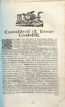 Confoederati Ex Integro Charissimi. Ne terreamini, dum Vobis præsenti in Rotula Leonem objicimus ... Obiit 28. Novembris Anno Christi nuper elapso, ætatis suæ 68. ... admodùm R.R. Dominus Leonardus Redlhamer, Collegiatæ Regularis nostræ in Reichersperg Canonicus, & Venerabilis Senior ...