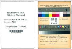 Entnazifizierung Charlotte Morgenstern, geb. 10.08.1920 ()