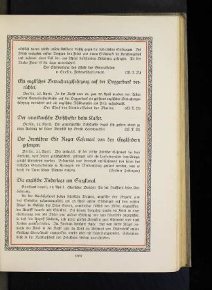 Ein englisches Bewachungsfahrzeug auf der Doggerbank vernichtet.