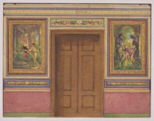 Entwurf für eine Zimmerwand mit Tür
