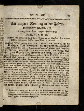 149-155, Am zweyten Sonntag in der Fasten