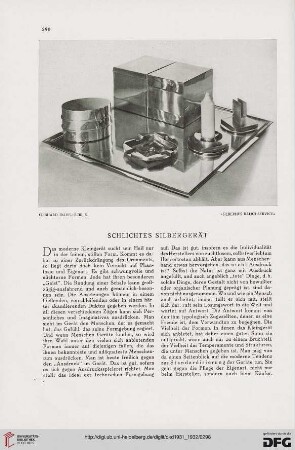 Schlichtes Silbergerät