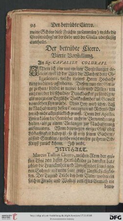 Der betrübte Cicero
