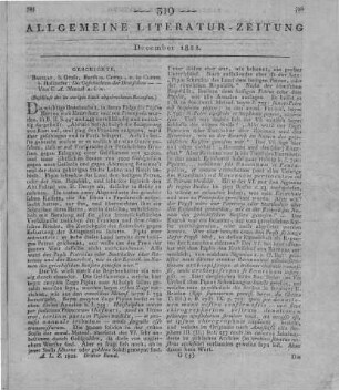 Menzel, C. A.: Die Geschichten der Deutschen. Bd. 1-7. Breslau: Graß & Barth 1815-21 (Beschluss der im vorigen Stück abgebrochenen Recension)
