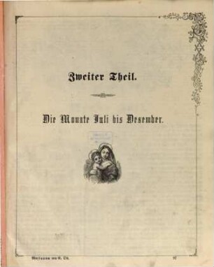 Marianum : Legende von den lieben heiligen und gottseligen Dienern Unserer Lieben Frau und den berühmtesten Gnadenorten der hohen Himmelskönigin ; mit 1 Titelstahlstiche, allegorischem Titel und vielen schönen Bildern in feinem Holzstich, [2]