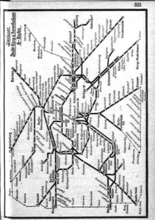 Karte: Berliner Stadt-Ring- u. Vorortbahnen S-Bahn