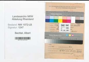 Entnazifizierung Albert Bechtel , geb. 02.08.1908 (Angestellter)