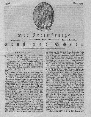 Nro. 194, Sonnabend den 27. September 1806