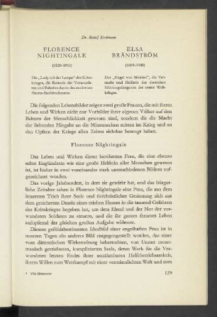 Florence Nightingale, Elsa Brandström