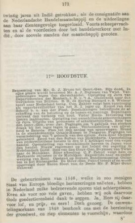 17de hoofdstuk. Benoeming van Mr. G. J. Bruce tot gouv.-gen. ...