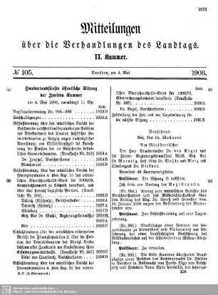 105. Sitzung