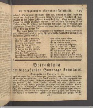 Betrachtung am vierzehenden Sonntage Trinitatis.