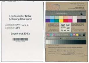 Entnazifizierung Erika Engelhardt , geb. 30.06.1901 (Buchhalterin)