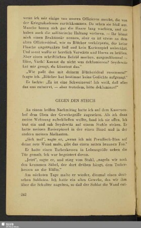 Gegen den Strich