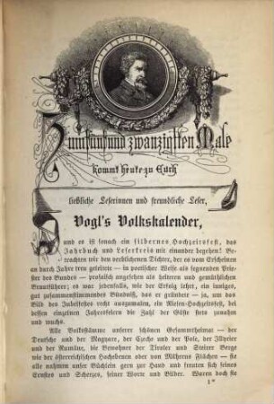 Dr. Johann Nep. Vogl's Volkskalender : für das Jahr .... 1869, 1869