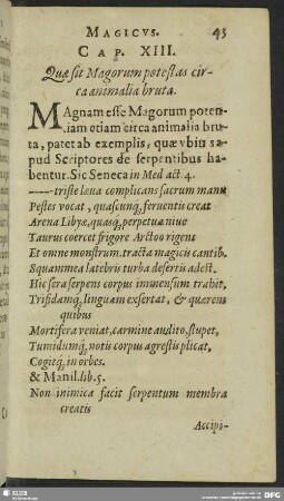 Cap. XIII. Quae sit Magorum potestas circa animalia bruta