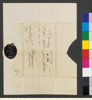 Brief von Cumberland, Friederike Karoline Sophie Alexandrine Herzogin von an Goethe, Johann Wolfgang von