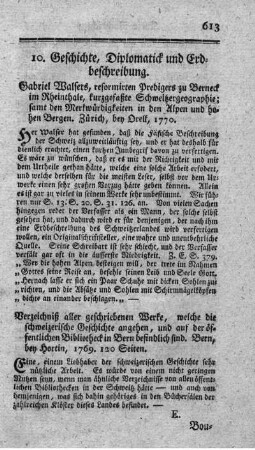 Kurzgefaßte Schweitzergeographie.