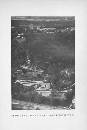 Elbufer bei Blankenese / Oben Wasserturm