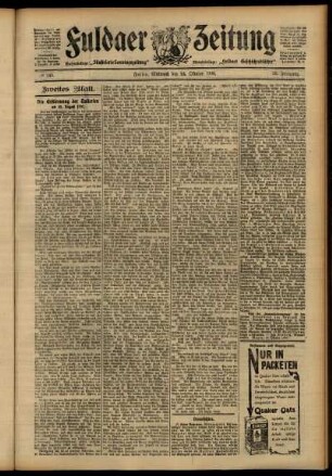 Zweite Ausgabe vom Mittwoch, den 24. Oktober 1906.