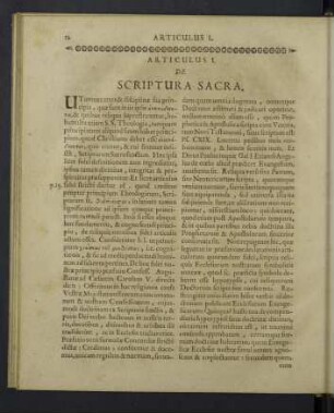 Articulus I. De scriptura scara.