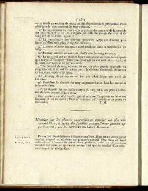 Mémoire sur les plantes auxquelles on attribue un placenta central libre, et revue des familles auxquelles ces plantes appartiennent