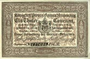 Preußen Hauptverwaltung Staatsschulden: 1 Taler 1833