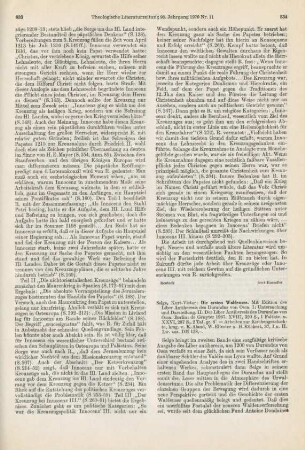 834-836 [Rezension] Selge, Kurt-Victor, Die ersten Waldenser
