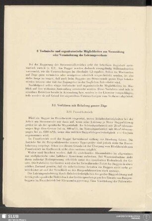 3 Technische und organisatorische Möglichkeiten zur Vermeidung oder Verminderung der Leistungsverluste