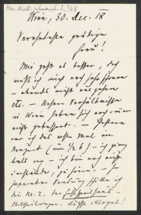 Brief an Lilli Lehmann : 30.12.1918