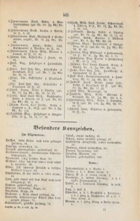 Besondere Kennzeichen