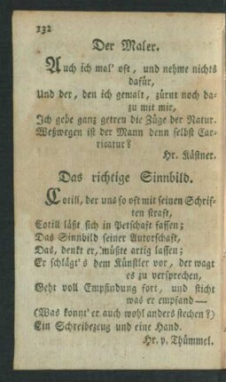 Der Maler.
