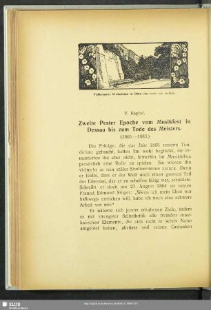 V. Kapitel. Zweite Pester Epoche vom Musikfest in Dessau bis zum Tode des Meisters (1865-1883)