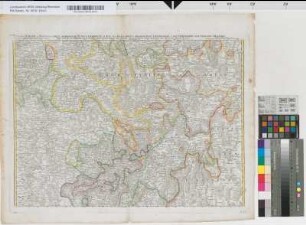 Baden, Markgrafschaft, Elsaß, Territorien im Unterelsaß, Oberrheinlande, Rheingrafschaft, Rheinpfalz, Württemberg, Herzogtum, Zweibrücken, Herzogtum, Topographie und Territorien: Cursus Rheni à Basilia usque ad Bonnam III. Sect. exhibitus. Sectio II. seu Media, quae continet part. Elect. Palat. Duc. Bipont. Alsatiae Infer. Comit. Rhingraf. Duc. Würtemb. March. Badens. à D.G. de l'Islio editus primum, nunc emendatior & auctior redditus per Homann. Herdes