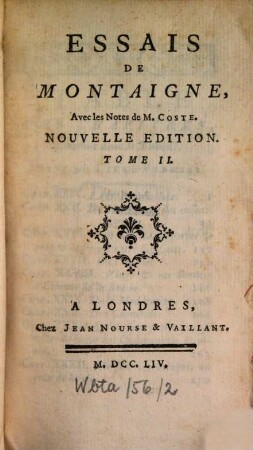 Essais de Montaigne, 2