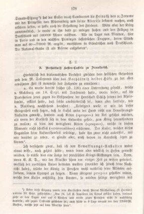 B. Verhältniß Hessen-Cassels zu Frankreich.