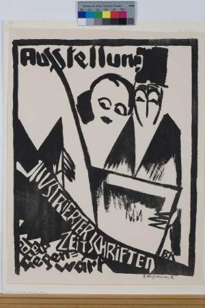 Plakat zur "Ausstellung illustrierter Zeitschriften der Gegenwart"