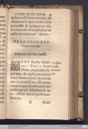 Precationes Feriae tertiae.
