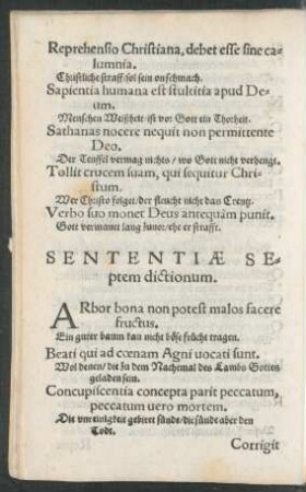 Sententiae Septem dictionum.