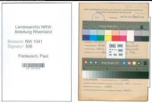 Entnazifizierung Paul Fladausch , geb. 12.04.1917 (Steinschlaeger)