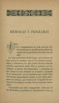 Memorias y programas