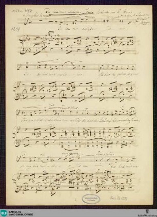 2 Lieder - Mus. Hs. 1239 : V, pf; g