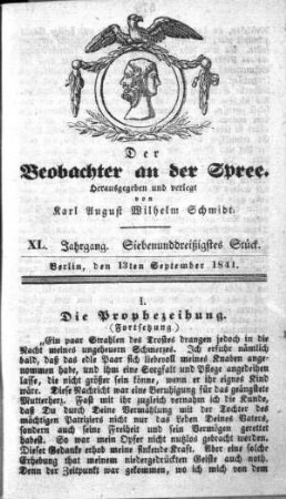 37. Stueck, 13. September 1841