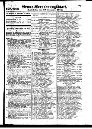 678. Ausgabe. Freitag, 10. September 1915