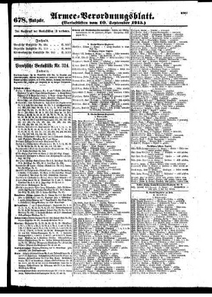678. Ausgabe. Freitag, 10. September 1915
